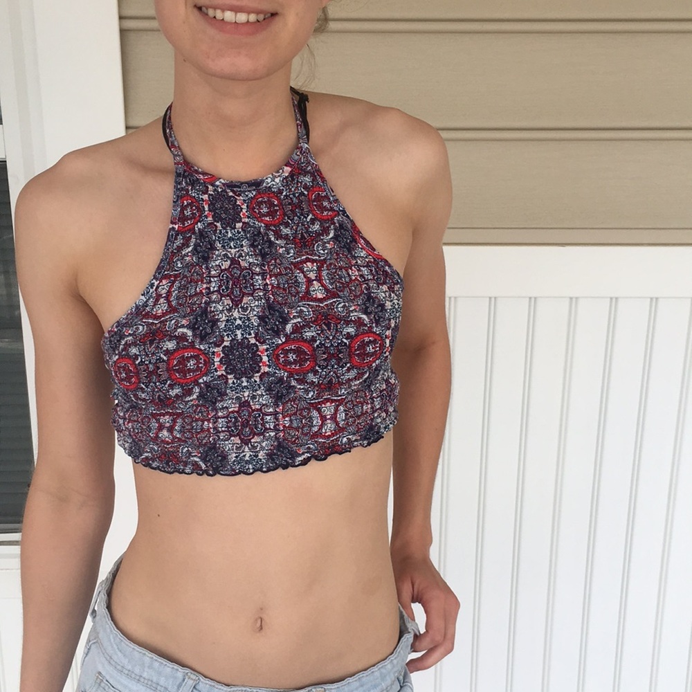 Floral bandeau top